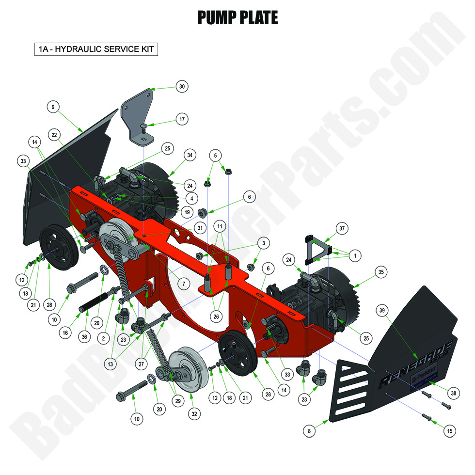 3466 - Bad Boy Mower Parts Lookup > 2024 > Renegade - Diesel > Pump Plate
